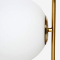 Lampe de table design dorée avec sphère en verre abat jour Bella Offre
