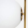 Lampe de table design dorée avec sphère en verre abat jour Bella Offre