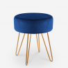Tabouret rembourré repose-pieds pouf rond en velours design Holoserica Offre