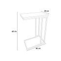 Table basse pour canapé moderne 40x25 en métal et bois Arklys Choix