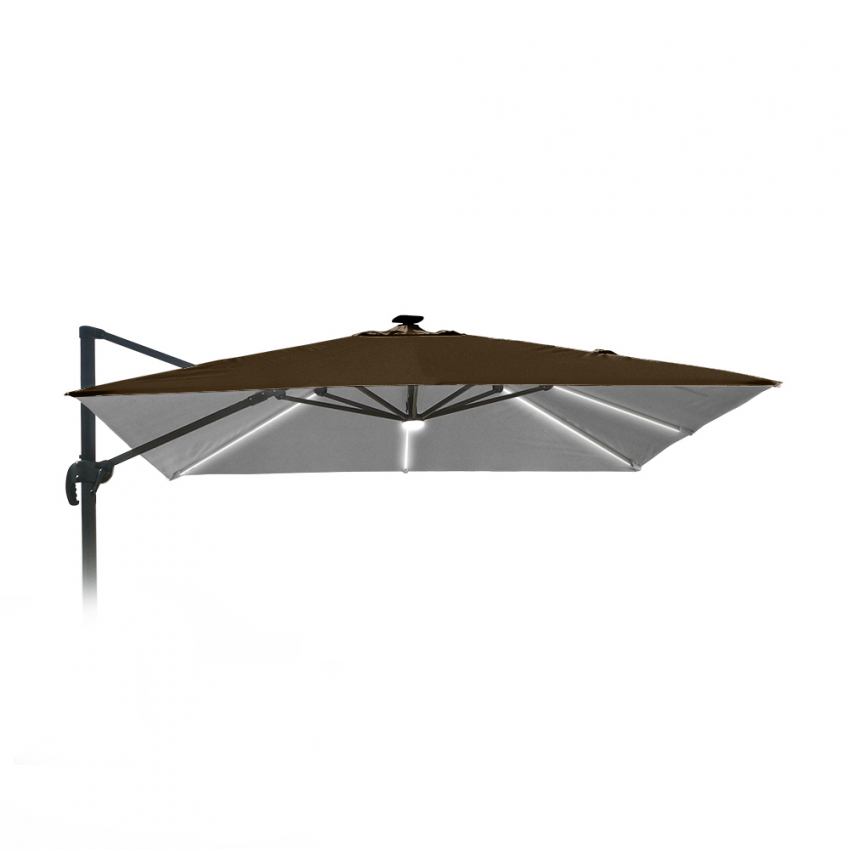 Toile de Remplacement parasol de Jardin 3x3 Paradise LED Brown Light Promotion