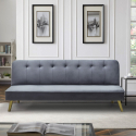 Canapé convertible 2 places clic clac design moderne tissu velours Pulchra Offre