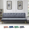 Canapé convertible 2 places clic clac design moderne tissu velours Pulchra Promotion