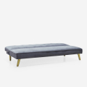 Canapé convertible 2 places clic clac design moderne tissu velours Pulchra Réductions