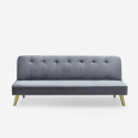 Canapé convertible 2 places clic clac design moderne tissu velours Pulchra Remises