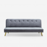 Canapé convertible 2 places clic clac design moderne tissu velours Pulchra Remises