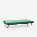 Canapé convertible 2 places inclinable design velours tissu Probatus 