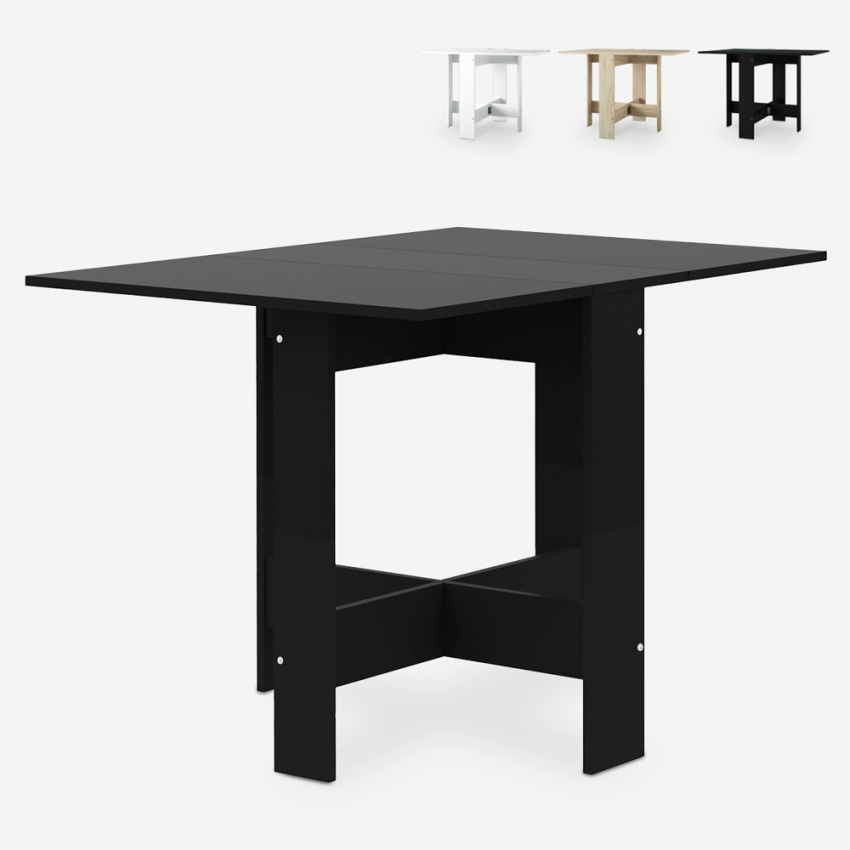 Galvani Table console plateau pliable double battant peu encombrant