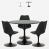 table ronde 90 cm + 3 chaises style Tulipane design scandinave moderne ellis Offre