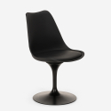 table ronde 90 cm + 3 chaises style Tulipane design scandinave moderne ellis Dimensions