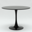 table ronde 90 cm + 3 chaises style Tulipane design scandinave moderne ellis 