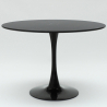 table ronde 120cm effet marbre design Tulipane + 4 chaises modernes paix Catalogue