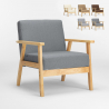 Fauteuil Chaise scandinave design vintage en bois avec accoudoirs Uteplass
