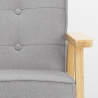 Fauteuil scandinave en bois design vintage avec accoudoirs Hage 
