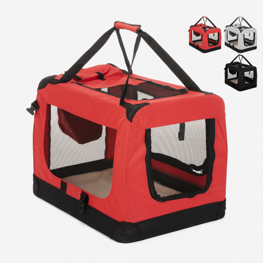 Sac de transport en tissu pliable pour chiens et chats moyen 68.5x48x50cm Oliver L Offre Sac de transport en tissu pliable pour chiens et chats moyen 68.5x48x50cm Oliver L Offre