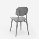 Table ronde 80cm beige + 2 chaises design moderne Berel 