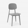 Table ronde 80cm beige + 2 chaises design moderne Berel 