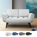Canapé 3 places en tissu design moderne pour salon et bureau Crinitus