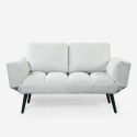 Canapé 3 places en tissu design moderne pour salon et bureau Crinitus