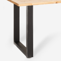 Table à manger 160x80 en bois et métal rectangulaire style industriel Rajasthan 160 Achat