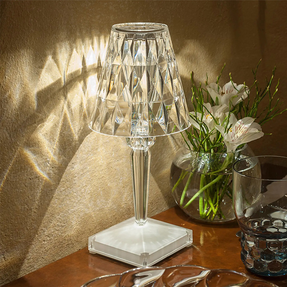 Lampe de table design moderne transparent maison restaurant Crystal