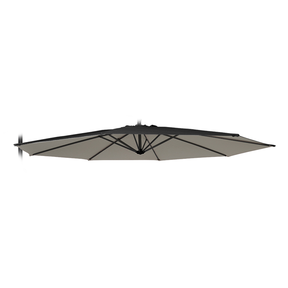 Toile de remplacement pour parasol de jardin octogonale 3x3 Fan Noir