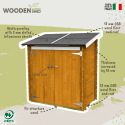 Abri de jardin en bois pour outils et bricolage Ambrogio 155x85 Sunset Vente