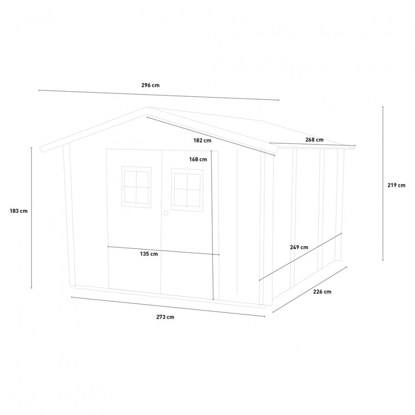 Opera box 300x250 Abri de jardin en bois pour les outils de jardinage