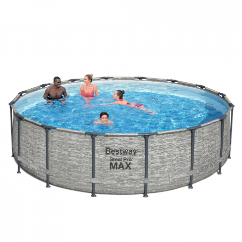Piscine hors sol ronde 488x122cm Steel Pro Max Pool Set Bestway 5619E Promotion
