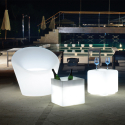 Table lumineuse LED extérieure  43x43cm bar et restaurant Cubo Bò Remises