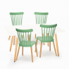 Table blanche 120x80 cm + 4 chaises design cuisine salle à manger Bounty Achat