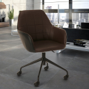Chaise de bureau pivotante rembourrée au design moderne avec hauteur réglable Narew Modèle