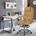 Chaise de bureau ergonomique rembourrée en simili cuir Commodus Coffee Vente