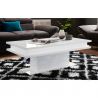 Table basse blanche 100x55cm salon moderne design Little Big Réductions