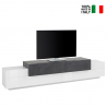 Meuble TV 240cm 4 placards 3 Portes Design Moderne Corona Low Ardesia Vente