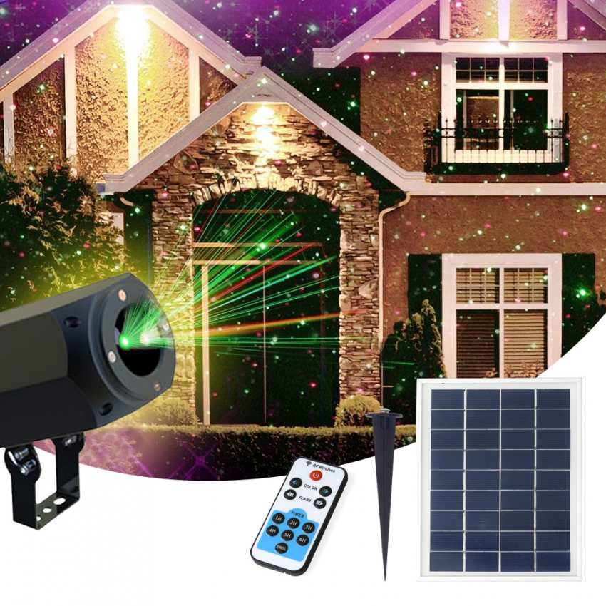 Imperméable Extérieur Lumières De Noël Laser Energie Solaire Lumière Projecteur Maison 