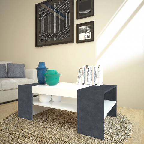Table Basse 110x60cm Salon Design Moderne Cherry Ardesia