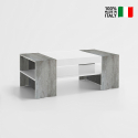 Table basse de salon 110x60cm design moderne Cherry Concrete Vente