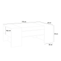Table basse de salon 110x60cm design moderne Cherry Concrete Réductions