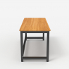 Bureau rectangulaire 160x70cm métal design noir Bridgeblack 160 