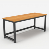 Bureau rectangulaire 160x70cm métal design noir Bridgeblack 160 