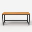 Bureau rectangulaire 160x70cm métal design noir Bridgeblack 160 