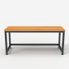 Bureau rectangulaire 160x70cm métal design noir Bridgeblack 160 