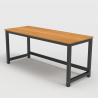 Bureau rectangulaire 160x70cm métal design noir Bridgeblack 160 