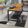 Bureau rectangulaire 160x70cm métal design noir Bridgeblack 160 