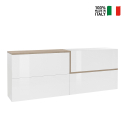 Buffet salon cuisine 4 portes design moderne 210cm Zet Pavin Acero Vente