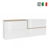 Buffet salon cuisine 4 portes design moderne 210cm Zet Pavin Acero Vente