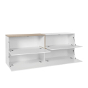 Buffet salon cuisine 4 portes design moderne 210cm Zet Pavin Acero Remises