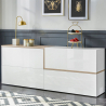 Buffet salon cuisine 4 portes design moderne 210cm Zet Pavin Acero Promotion