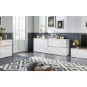 Buffet salon cuisine 4 portes design moderne 210cm Zet Pavin Acero Choix